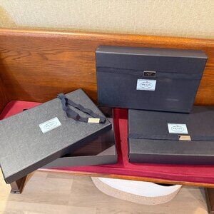 Prada Set of 3 Clothing Gift Boxes – Luxury Collector Set with Logo Ribbon